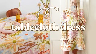 I Made a Dress from the Worlds PRETTIEST Tablecloth  Sew With Me [upl. by Nima]