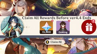 13500 PRIMOGEMS FOR F2P PLAYERS Dont Miss FREE PULLS For XIANYUN amp 44 Reruns  Genshin Impact [upl. by Hannibal]