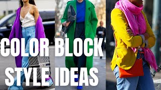 How to Wear Color Blocking Outfits Color Block Fashion Style Ideas [upl. by Machute790]