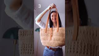 MustHave Raffia Bag for Summer crochetfashion easycrochet crochet crochettutorial crochetbag [upl. by Foss]