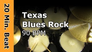 Texas Blues Rock Drum Track 90 BPM 20 Minute Drum Loop [upl. by Vallo]