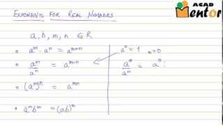 916 Exponents for Real numbers Class 9 CBSE [upl. by Frasco787]