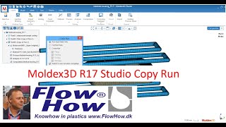 Moldex3D Studio R17 Copy Run and change meshrunner position [upl. by Nosde]