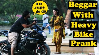 Beggar With Sports Bike Prank  Pranks In Pakistan  Humanitarians [upl. by Esinev]