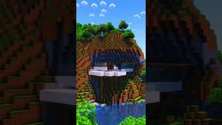 Cliffside Mansion Design minecraft minecraftbuildingtutorial minecraftideas [upl. by Bendick427]