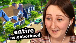 i built an ENTIRE NEIGHBORHOOD in the sims [upl. by Pris]