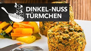 DinkelNuss Türmchen  Kurkuma Rezepte [upl. by Alram]