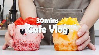 🍊수박과 망고에 대한 큰 사랑🍉30mins Cafe Vlog카페브이로그Cafe VlogASMRTasty Coffee256 [upl. by Flatto]