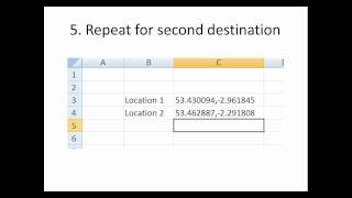 Calculate distance in Microsoft Excel using latitudes and longitudes [upl. by Delfeena]