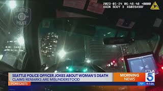 Seattle police officer recorded laughing joking after pedestrian is fatally struck by cop car [upl. by Ayram]