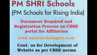 PM Shri school CBSE affiliation certificate requirement website development [upl. by Nosoj]