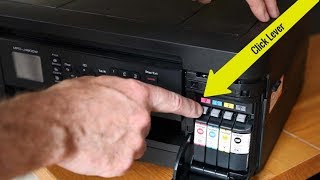 How to change a Brother inkjet printer cartridge [upl. by Oicnoel]