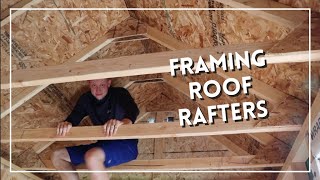 How to Assemble Roof Rafters with Gussets  Building a Shed Part 2 [upl. by Leunam222]