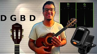 ðŸŽµ QUINTA AULA DE CAVAQUINHO  COMO AFINAR SEU CAVAQUINHO [upl. by Aytnahs651]