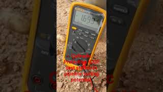 Cathodic Protection pipeline potential testing with Potable Reference Electrode and multimeter [upl. by Julietta552]