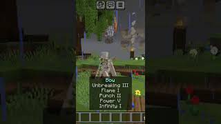 Best enchantment for bow  Minecraft minecraft gaming [upl. by Philbrook39]