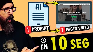 Crea tu PAGINA WEB EN 10 SEGUNDOS con solo 1 PROMPT  MUY FACIL  Tutorial IA [upl. by Nelleh]