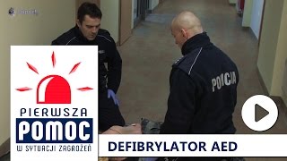 Pierwsza pomoc defibrylator AED  Schemat BLS quotKWP w Bydgoszczyquot [upl. by Orson]