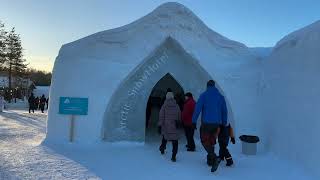 Impressive Arctic Snow Hotel with ice bar amp restaurant in Rovaniemi Lapland Finland [upl. by Light180]