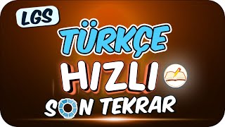 LGS Türkçe Hızlı Son Tekrar 🚀 TÜRKÇE FULLETEN TAKTİKLER❗ [upl. by Charita]