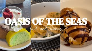 Royal Caribbean Oasis of the Seas  Food and Menus [upl. by Junie]