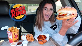 Burger King Mukbang Whopper Spicy Chicken Nuggets Onion Rings amp Chicken Fries [upl. by Ennaeus]