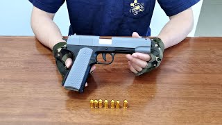 Colt M1911 Automatic Shell Ejecting Blowback Blaster Toy Gun Unboxing and Review 2022 [upl. by Rossner]