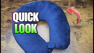 Brookstone Memory Foam Travel Neck Pillow  Trendroid Reviews [upl. by Nylkcaj]