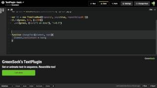 Use GreenSocks TextPlugin to set or animate text [upl. by Assisi]