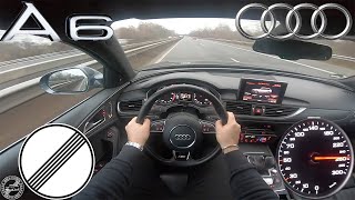 AUDI A6 Avant Competition 30 TDI Quattro 2017 POV TOP SPEED DRIVE on Autobahn MAX ACCELERATION [upl. by Ahsinra875]