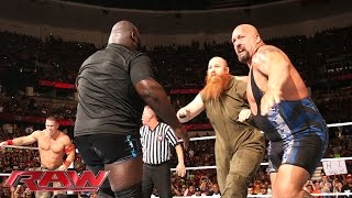 John Cena Big Show amp Mark Henry vs The Wyatt Family Raw Aug 25 2014 [upl. by Eenattirb]