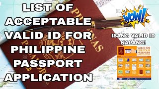 MGA ACCEPTABLE VALID ID SA PAGKUKUHA NG PHILIPPINE PASSPORT  UPDATED  Edz Econg [upl. by Esina]