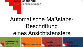 AutoCAD Automatische Maßstabs Beschriftung [upl. by Kira]