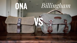 Ona VS Billingham  Who makes the best Compact Camera Bag [upl. by Alyehc878]