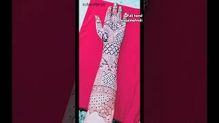 full hand bridalmehndidesign tutorial shorts pihuarts bridal henna mehndi ytshorts trend [upl. by Eniamrahc]