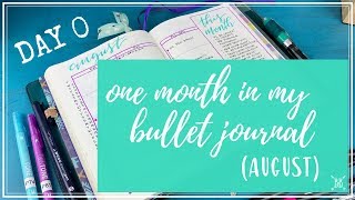 One Month in my Bullet Journal  Round 2  Day 0 [upl. by Oibesue]