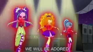 Welcome to the Show With Lyrics  My Little Pony Equestria Girls Rainbow Rocks Song [upl. by Iclek]