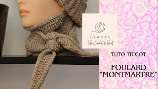 FOULARD MONTMARTRE  TUTO TRICOT [upl. by Rrats]