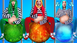 Elemental Pregnancy Hacks  Genius Pregnancy Ideas amp Hilarious Moments in Jail by Crafty Hacks [upl. by Einegue868]