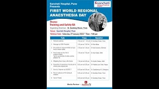 Webinar in Regional Anaesthesia with Theme  Training and Safety in RA [upl. by Demodena]