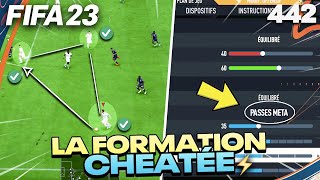 TUTO FIFA 23  La FORMATION CHEATÉE ACTUELLEMENT  TACTIQUES PERSO  442 META [upl. by Atsejam]