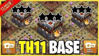 TOP 5 NEW BEST TH11 WAR BASE  LINK 2024  TH11 ANTI 2 STAR BASE 2024  TH11 BASES CLASH OF CLANS [upl. by Enimrac]