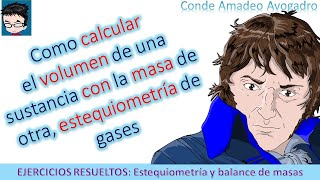 Calcular el volumen de una sustancia con la masa de otra estequiometría de gases ⚖️ ESTEQUIOMETRÍA [upl. by Gurl]