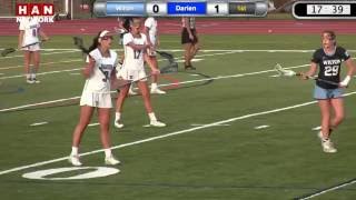 HAN Sports 2016 Class L Girls Lacrosse Semifinal Darien vs Wilton [upl. by Gowon384]