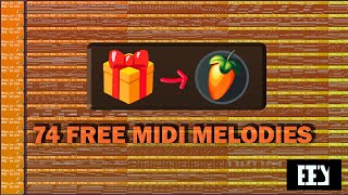 🎁😱 74 FREE MIDI Melody Loops 🎹  FL STUDIO 2024 Oct 2024 [upl. by Nikral]