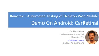 Ranorex  Demo Android application testing [upl. by Lena263]