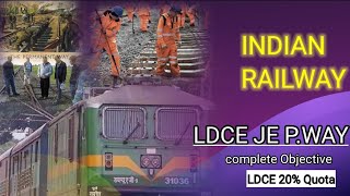 POINTS AND CROSSINGS LDCE JE PWAY 20 QUOTA  INDIAN RAILWAY Mahira GK IQ [upl. by Selda]