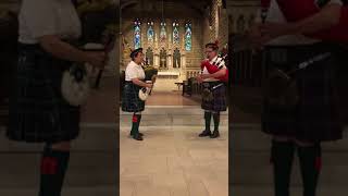 Heather Foote and Gail Fitzgerald perform Suo Gan and The Liberton Pipe Band [upl. by Aikem]