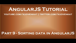 Sorting data in AngularJS [upl. by Intyrb474]