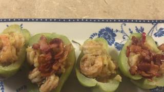 Chayote Relleno De Camarones Y Bacon A Mi Estilo Boricua Con Yvonne [upl. by Hoffmann]